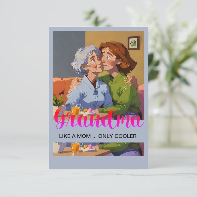  Mother's Day Grandma's Thank you card  (Standing Front)