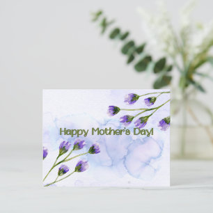 Mother's Day greeting card "Purple Flower"