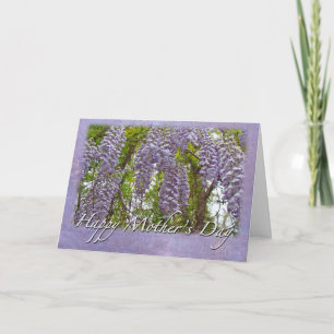 Mother's Day Greeting Card - Purple Wisteria