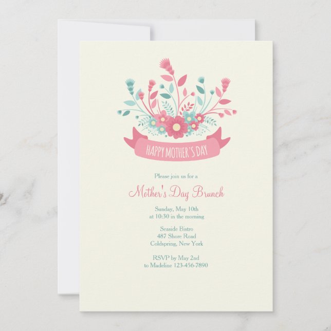 Mother's Day Greeting Invitation (Front)