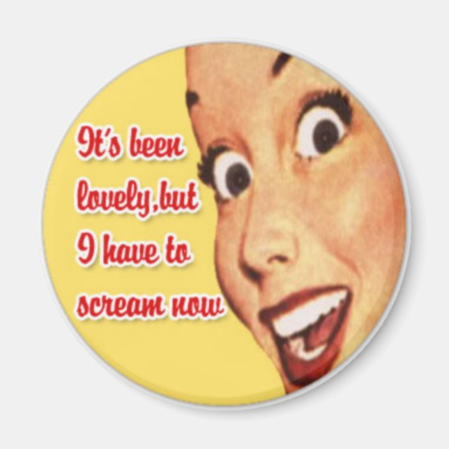 Mother's Day Happy Housewife Funny Retro Magnet (Front)