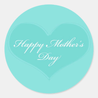 Mother's Day Heart Classic Round Sticker
