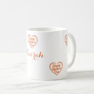 Mothers Day Heart Custom Name Mug