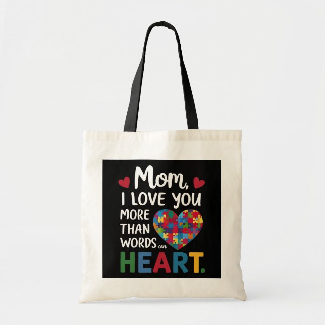 Mother's Day "Heart Puzzle" Tote Bag (Front)