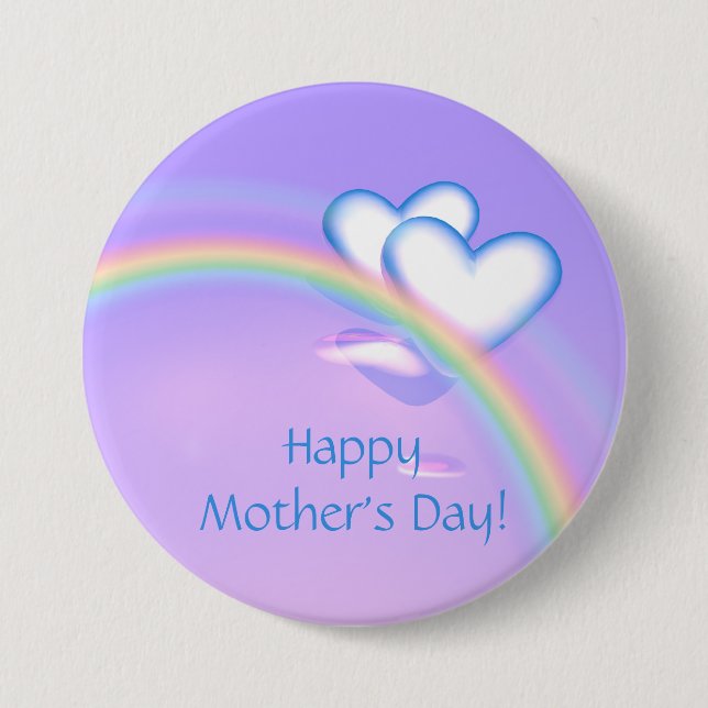 Mothers Day High Hearts 3 Inch Round Button (Front)