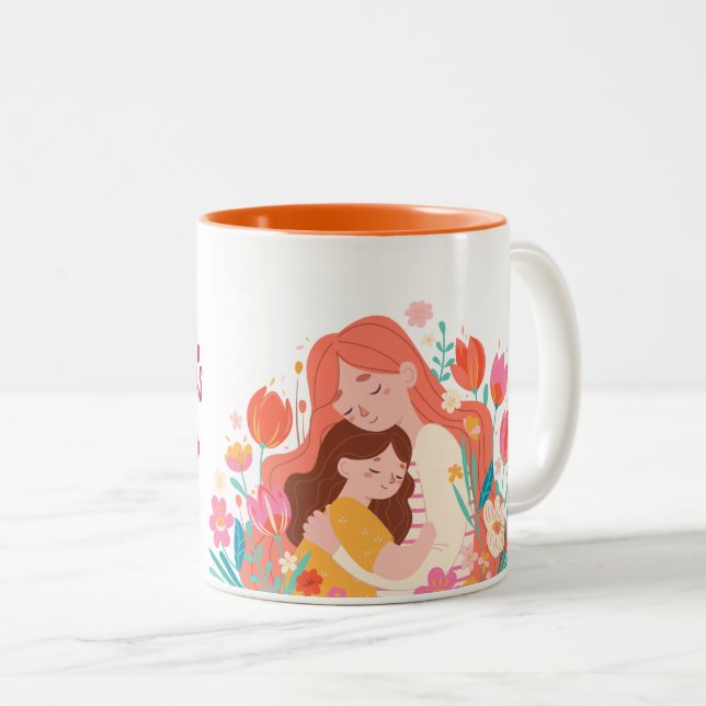 ❤️ Mother's Day Hug Mug – Love in Full Bloom ❤️ (Front Right)