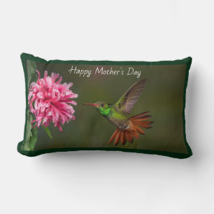 Mother's day Hummingbird Lumbar Pillow