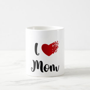 Mother's Day I Love Mom Heart Explosion Gift Coffee Mug