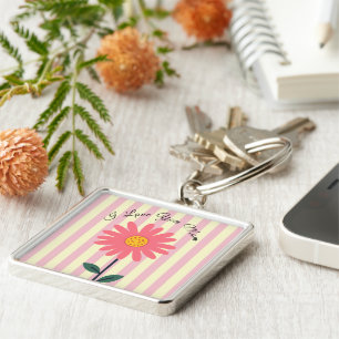 Mothers Day,I Love You Mom,Best Mom Ever,Modern Keychain