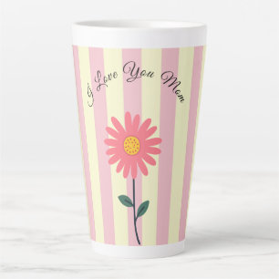 Mothers Day,I Love You Mom,Best Mom Ever, Modern Latte Mug