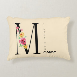 Mothers Day, I love You Mommy, Modern, Simple Accent Pillow
