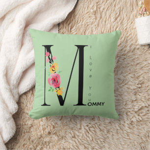Mothers Day, I love You Mommy, Modern, Simple  Throw Pillow