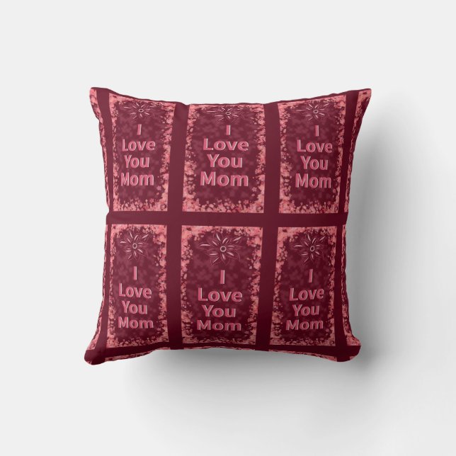 Mother's Day, I love you, Throw Pillow (Back)