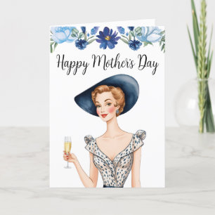 Mother's Day Invitation - Lady With Blue Hat