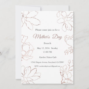 Mother's Day Invitation, Mother's Day Brunch Lunch Invitation