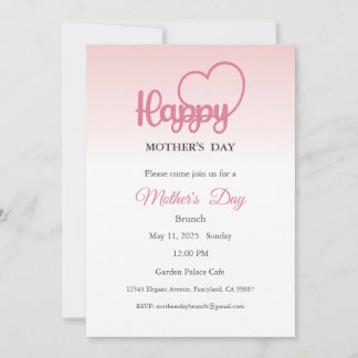 Mother's Day Invitation, Mother's Day Brunch Lunch Invitation