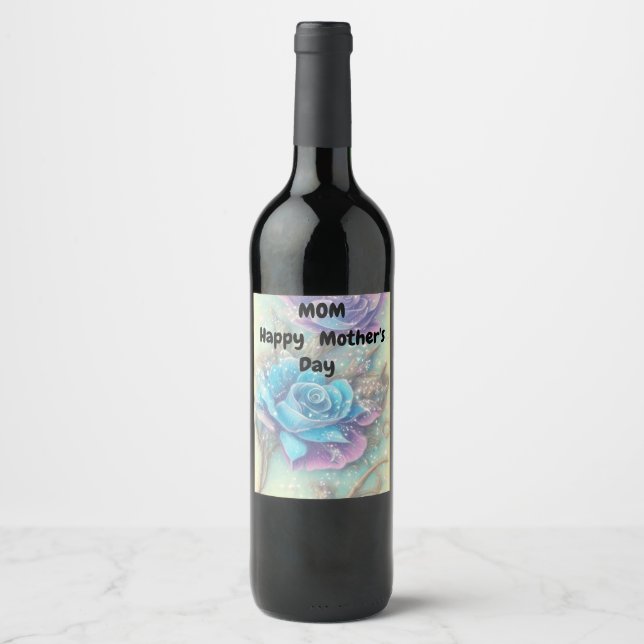 Mother's Day Keepsake Bottle Wine Label (Front)