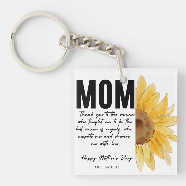 Mothers day Keepsake Gift for mom  Keychain (Front)