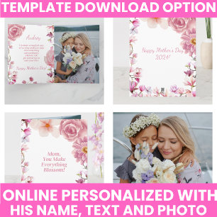 Mother's Day Keepsake Watercolor Floral Card