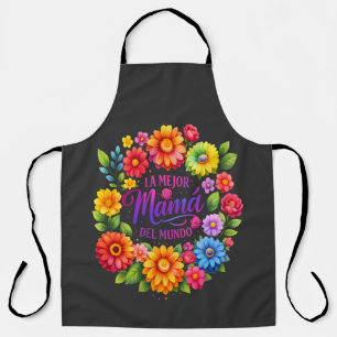 Mothers Day La Mejor Mama Del Mundo Apron