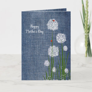 Mother's Day Lady Bugs on Flower Card
