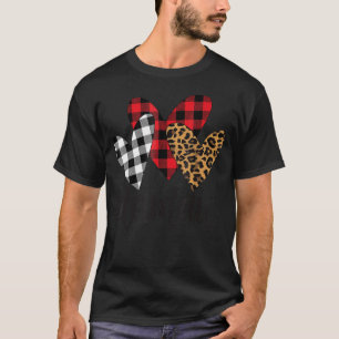 Mothers Day Leopard Mamaw Buffalo Plaid Mamaw Love T-Shirt