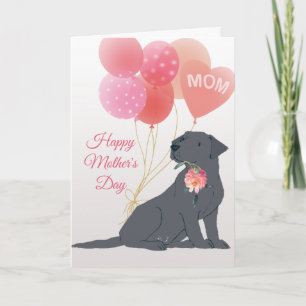 Mother's Day Love Black Labrador Retriever Dog Card