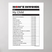 Mother's Day Love Mom Invoice - Gift