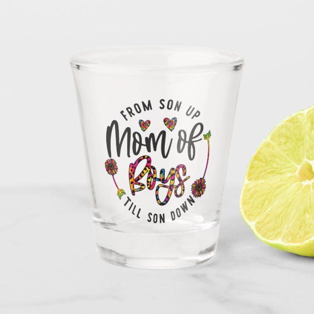 Mothers Day Love Mom Shot Glass (Front)