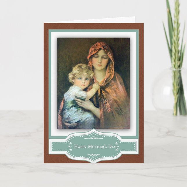 Mother's Day Madonna Child Jesus Virgin Mary Card (Front)