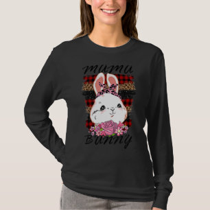 Mother's Day Mama Bunny Leopard Headband Women Mom T-Shirt