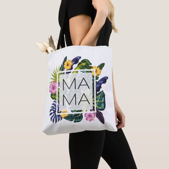 Mother's day Mama Flowers Tote Bag (Close Up)