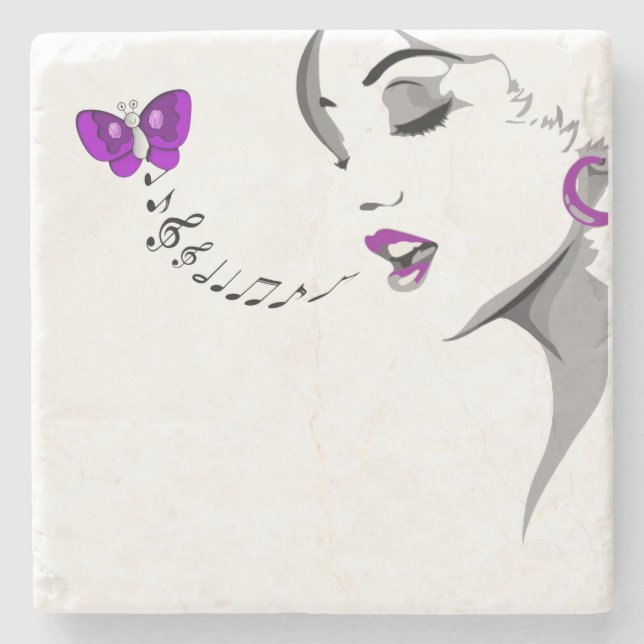 Mother's Day Marble Stone Coaster (Front)
