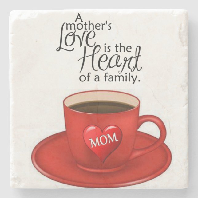 Mother's Day Marble Stone Coaster (Front)