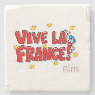 Mother's Day Marble Stone Coaster Viva la France