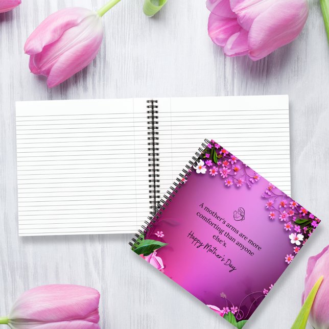 Mother's Day message in pink customizable Notebook (Mother's Day message in pink customizable Notebook)