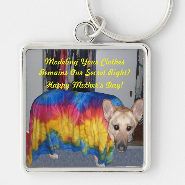 Mother's Day Modelling Clothes Keychain (Front)