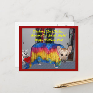 Mother's Day Modelling Clothes Postcard