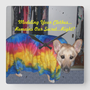 Mother's Day Modelling Clothes Square Wall Clock