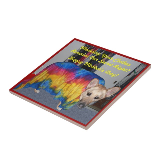 Mother's Day Modelling Clothes Tile (Side)