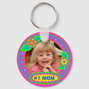 Mother's Day / Mom Custom Photo & Text Keychain