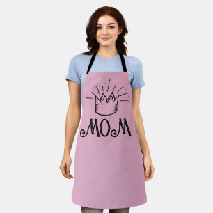 MOTHER'S DAY MOM QUEEN PINK KITCHEN Apron