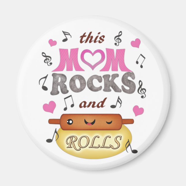 Mother's Day / Mom Rock & Bake Magnet (Front)