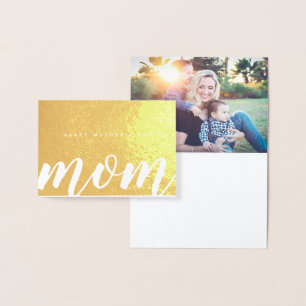 Mother's Day Mom Simple Elegant Foil Card