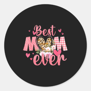 Mother's day mom tee from daughter women mom kids classic round sticker