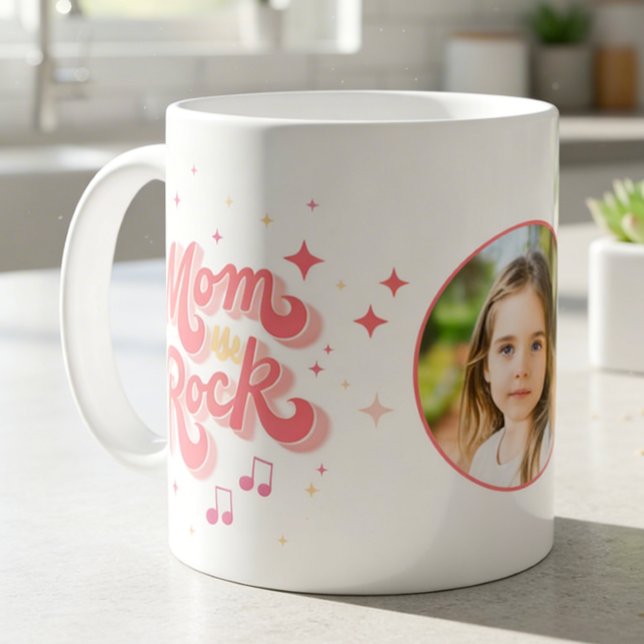 Mothers Day Mom Typography Photo Coffee Mug (Creator Uploaded)