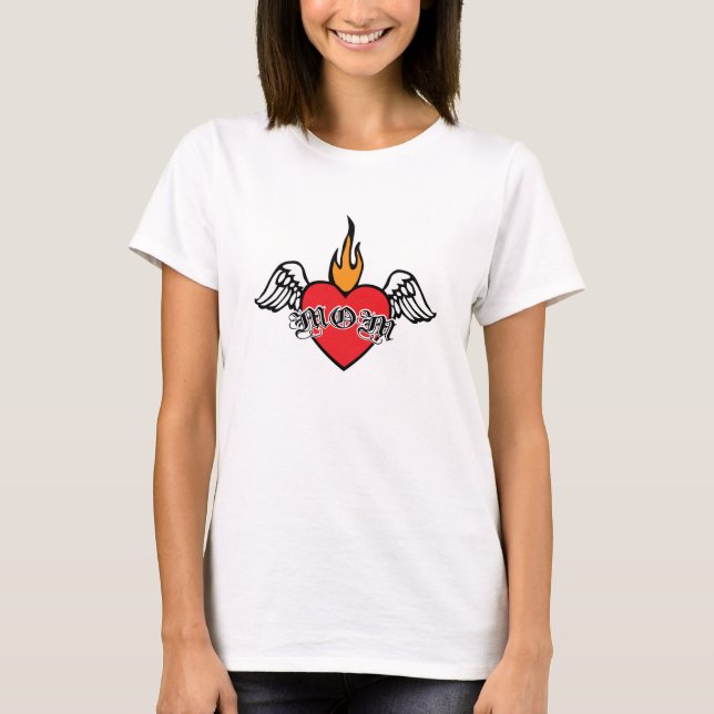 Mothers day mom with wings T-Shirt (Front)