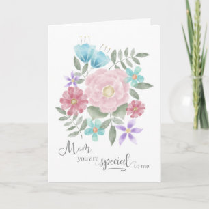 Mother's Day Mom You are Special to Me Watercolor  Card