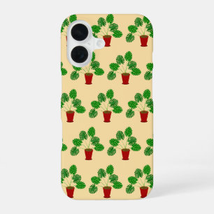 Mothers Day Monstera Plant Patterned iPhone 16 Case
