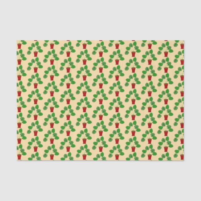 Mothers Day Monstera Plant Patterned Tissue Paper (Front)